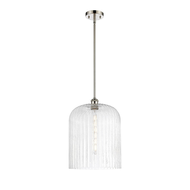 Innovations Bridal Veil 12in 1-Light Mini Pendant | Art Nouveau Polished Nickel and Seedy Glass | Kitchen Island | Model 516-1S-PN-G559-12SDY