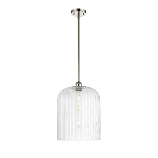 Innovations Bridal Veil 12in 1-Light Mini Pendant | Art Nouveau Polished Nickel and Seedy Glass | Kitchen Island | Model 516-1S-PN-G559-12SDY