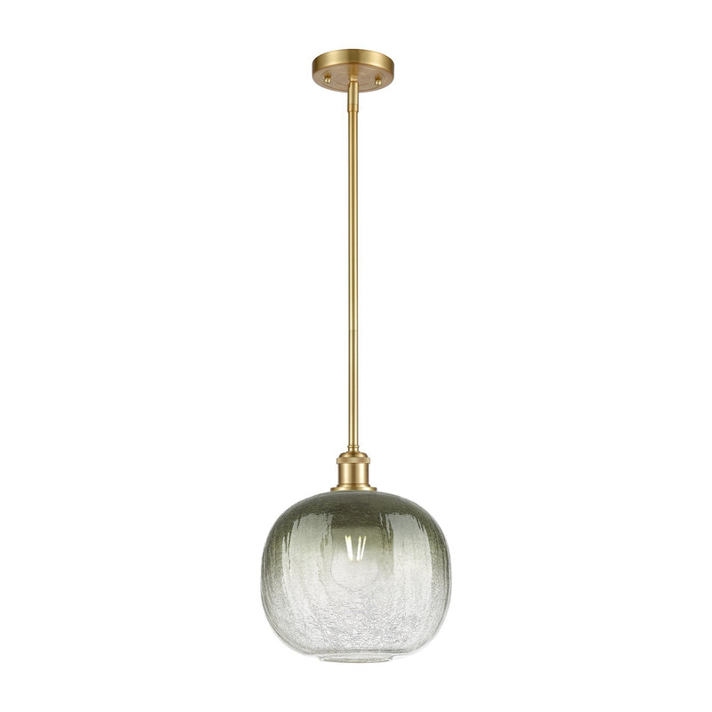 Innovations Brookhaven Sphere 10.5in 1-Light Mini Pendant | Industrial Satin Gold and Slate Glass | Kitchen Island | Model 516-1S-SG-G481-10SL