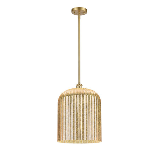 Innovations Bridal Veil 5in 1-Light Mini Pendant | Art Nouveau Satin Gold and Mercury Glass | Kitchen Island & Dining | Model 516-1S-SG-G559-12ME
