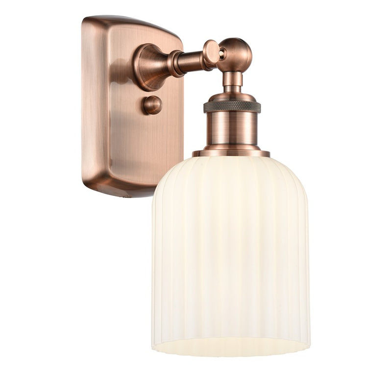 Innovations Ballston Bridal Veil 1Lt 5" Sconce, CP/GW - 516-1W-AC-G559-5GWH