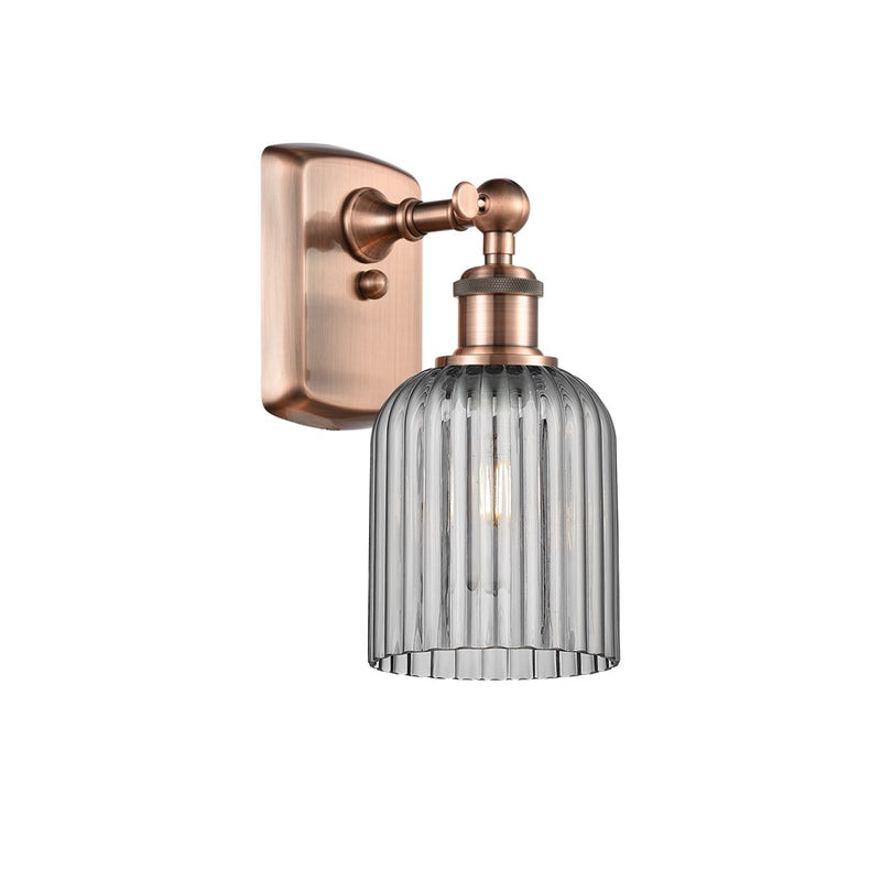 Innovations Ballston Bridal Veil 1Lt 5" Sconce, CP/SM - 516-1W-AC-G559-5SM