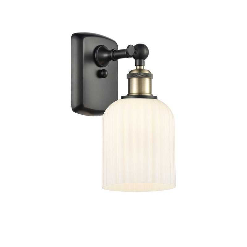 Innovations Ballston Bridal Veil 1Lt 5" Sconce, BLB/GW - 516-1W-BAB-G559-5GWH