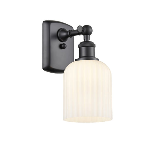 Innovations Ballston Bridal Veil 1Lt 5" Sconce, BK/GW - 516-1W-BK-G559-5GWH