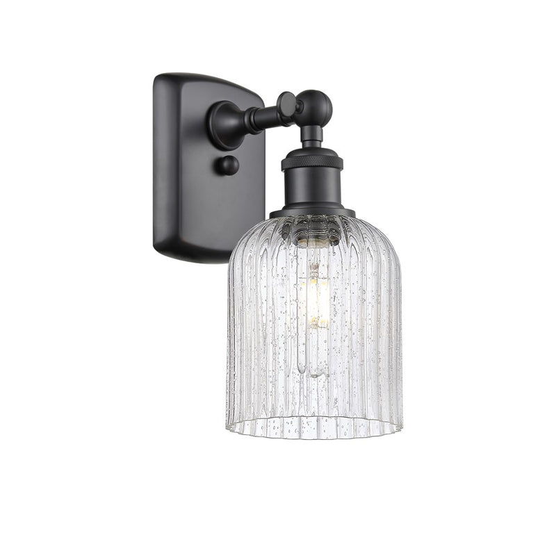 Innovations Ballston Bridal Veil 1Lt 5" Sconce, BK/SD - 516-1W-BK-G559-5SDY