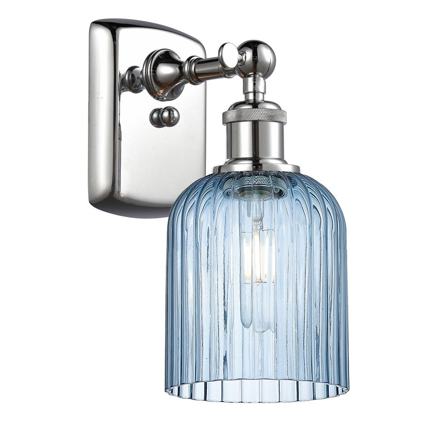 Innovations Ballston Bridal Veil 1Lt 5" Sconce, Chrome/Blue - 516-1W-PC-G559-5BL