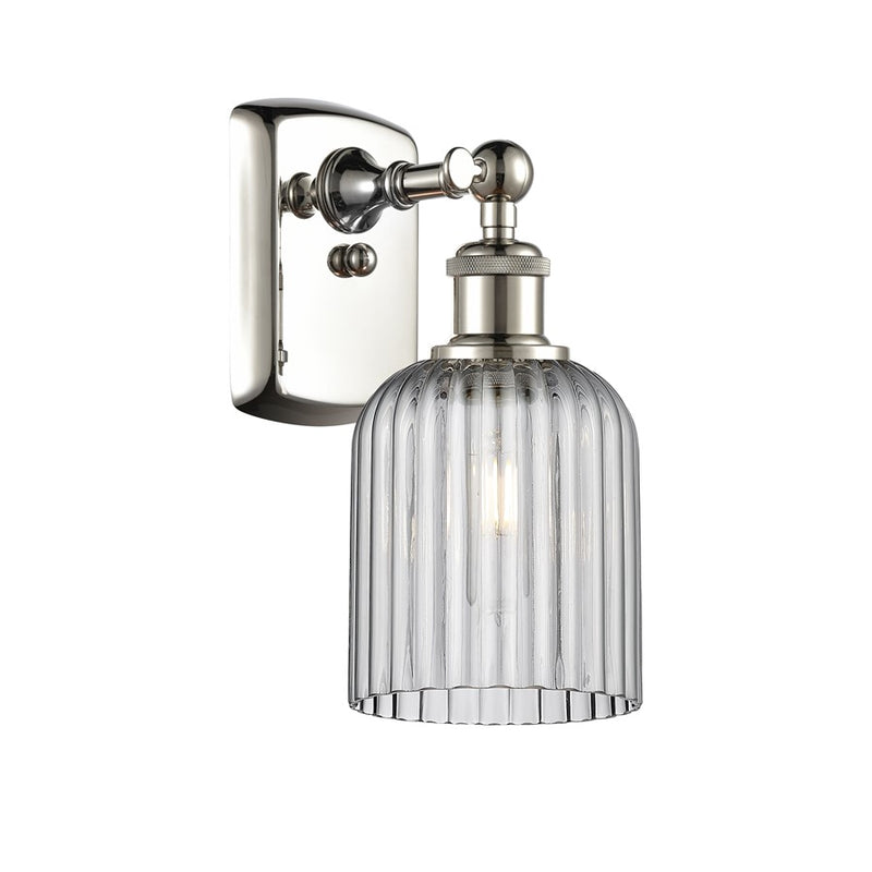 Innovations Ballston Bridal Veil 1Lt 5" Sconce, PN/SM - 516-1W-PN-G559-5SM