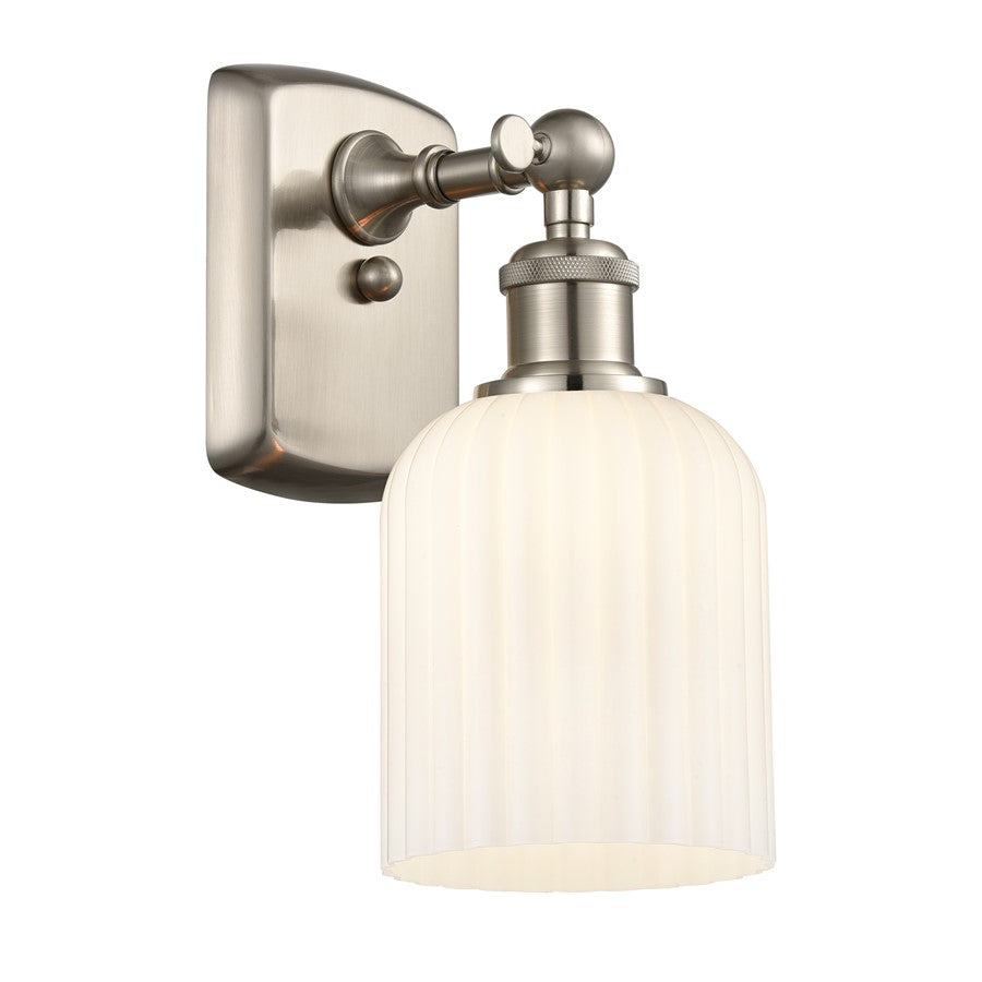 Innovations Ballston Bridal Veil 1Lt 5" Sconce, SN/GW - 516-1W-SN-G559-5GWH