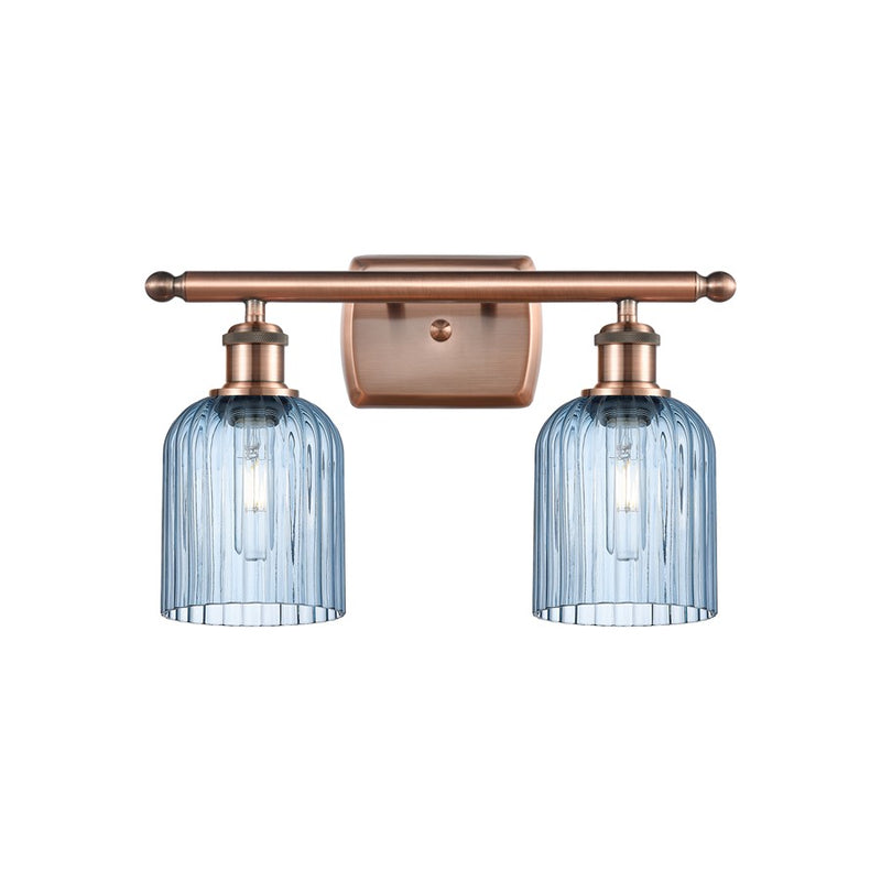 Innovations Ballston Bridal Veil 2Lt 15" Bath, Copper/Blue - 516-2W-AC-G559-5BL