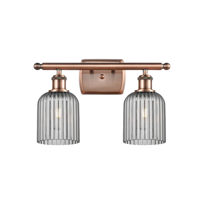 Innovations Ballston Bridal Veil 2Lt 15" Bath, Copper/Smoke - 516-2W-AC-G559-5SM