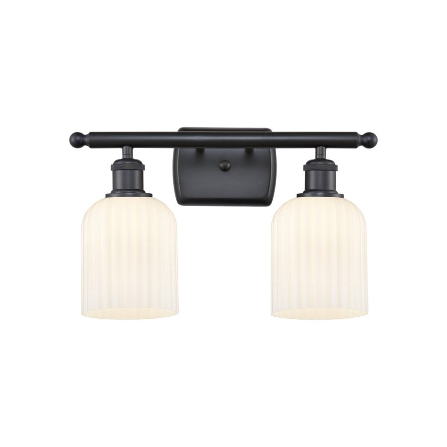 Innovations Ballston Bridal Veil 2Lt 15" Bath, BK/GW - 516-2W-BK-G559-5GWH