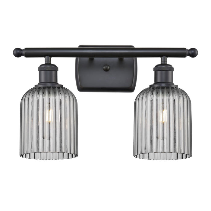 Innovations Ballston Bridal Veil 2Lt 15" Bath, Black/Smoke - 516-2W-BK-G559-5SM