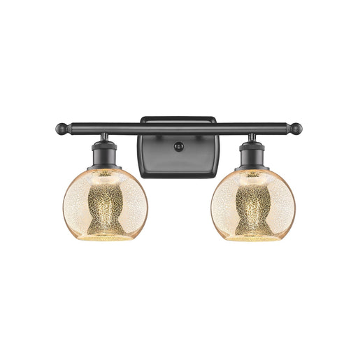 Innovations Athens 16in 2-Light Bath Vanity | Industrial Oil Rubbed Bronze and Mercury Glass | Bathroom & Powder Room | Model 516-2W-OB-G128-6