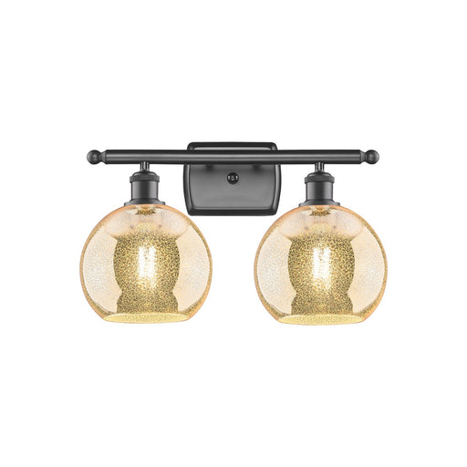 Innovations Athens 18in 2-Light Bath Vanity | Industrial Oil Rubbed Bronze and Mercury Glass | Bathroom & Powder Room | Model 516-2W-OB-G128-8