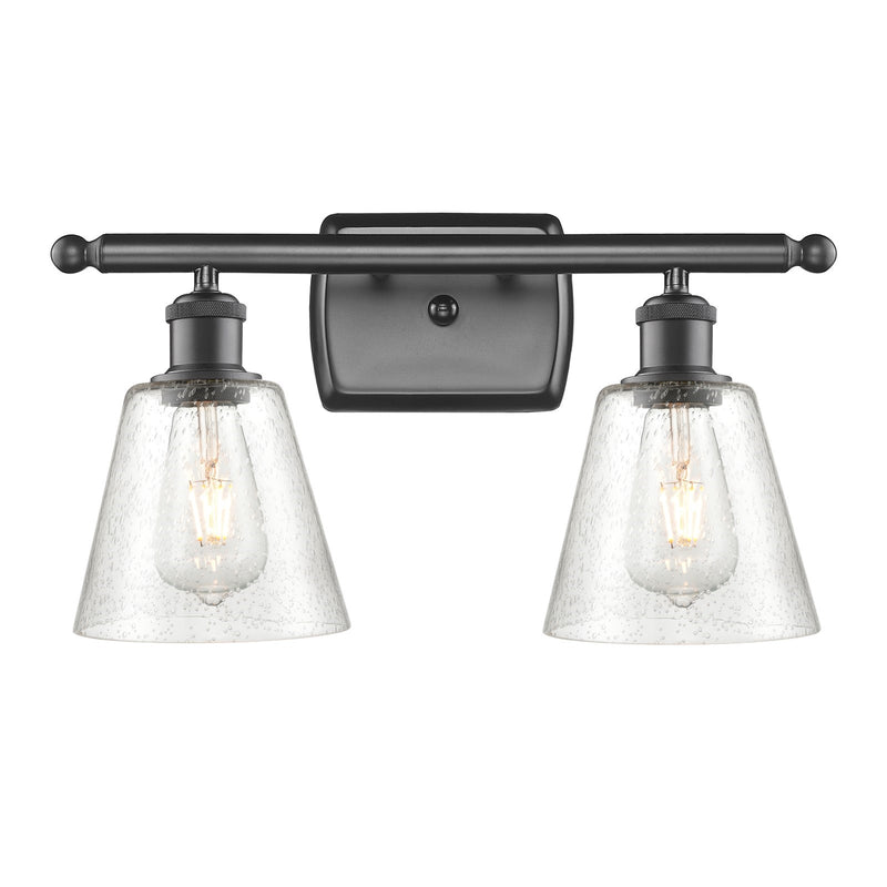 Innovations Caton 16in 2-Light Bath Vanity Light | Industrial Oil Rubbed Bronze and Frosted Glass | Bathroom Vanity | Model 516-2W-OB-G454
