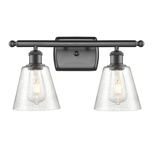 Innovations Caton 16in 2-Light Bath Vanity Light | Industrial Oil Rubbed Bronze and Frosted Glass | Bathroom Vanity | Model 516-2W-OB-G454