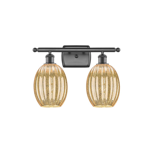 Innovations Preston Bulb 16.25in 2-Light Bath Vanity Light | Industrial Oil Rubbed Bronze and Mercury Glass | Bathroom | Model 516-2W-OB-G459-6ME