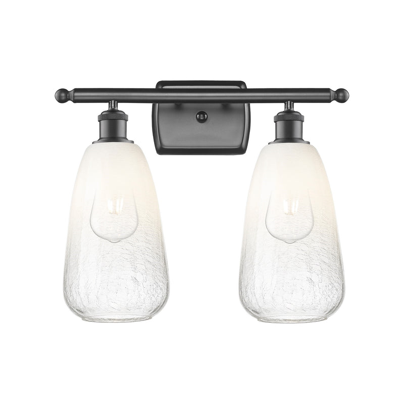 Innovations Brookhaven Almond 16in 2-Light Bath Vanity | Industrial Oil Rubbed Bronze and Opal Glass | Bathroom & Powder | Model 516-2W-OB-G480-6OP