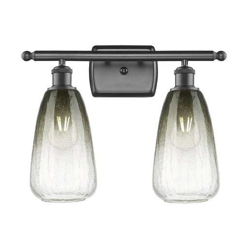 Innovations Brookhaven Almond 16in 2-Light Bath Vanity | Industrial Oil Rubbed Bronze and Slate Glass | Bathroom & Powder | Model 516-2W-OB-G480-6SL