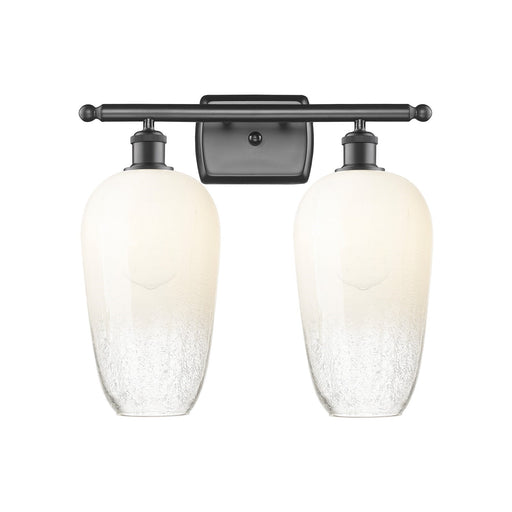 Innovations Brookhaven Flute 17in 2-Light Bath Vanity Light | Industrial Oil Rubbed Bronze and Opal Glass | Bathroom | Model 516-2W-OB-G484-7OP