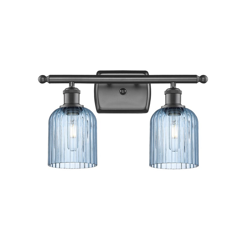 Innovations Ballston Bridal Veil 2Lt 15" Bath, Bronze/Blue - 516-2W-OB-G559-5BL