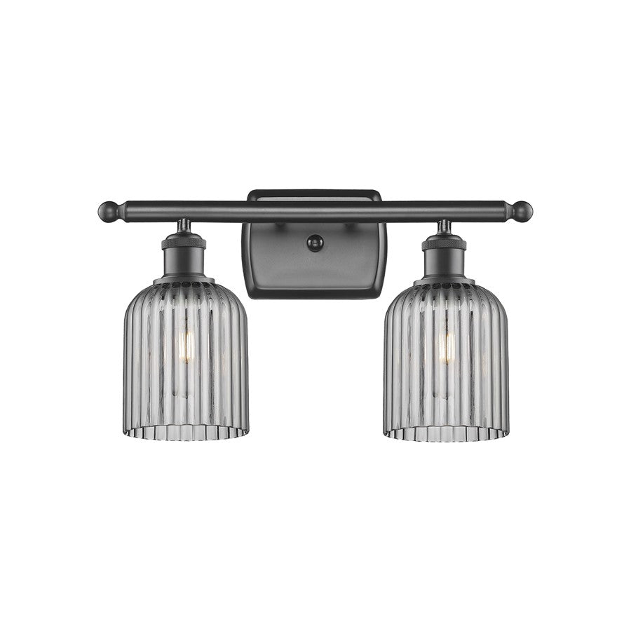 Innovations Ballston Bridal Veil 2Lt 15" Bath, Bronze/Smoke - 516-2W-OB-G559-5SM