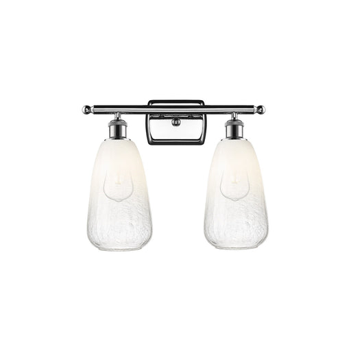 Innovations Brookhaven Almond 16in 2-Light Bath Vanity Light | Industrial Polished Chrome and Opal Glass | Bathroom | Model 516-2W-PC-G480-6OP