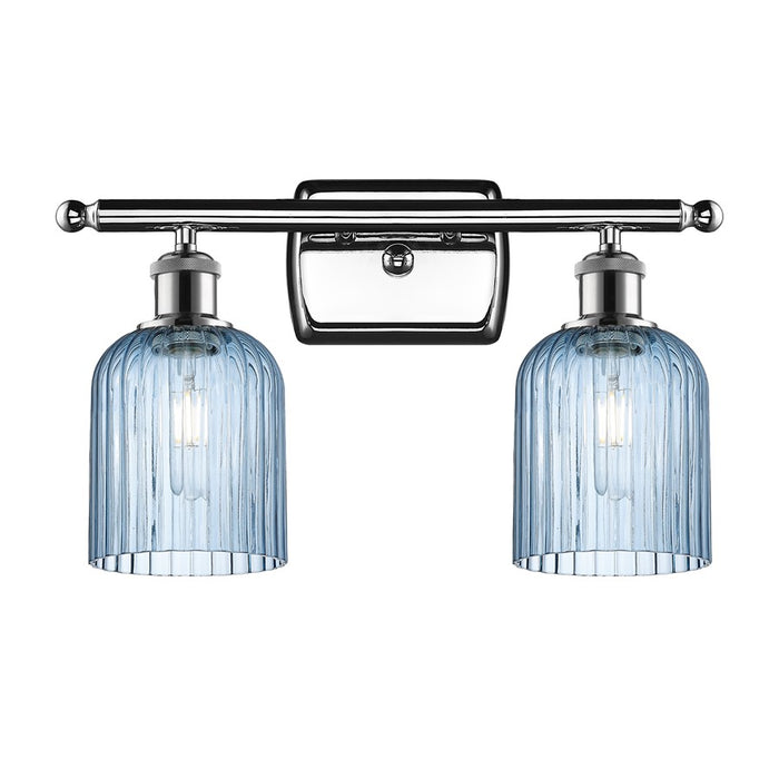 Innovations Ballston Bridal Veil 2Lt 15" Bath, Chrome/Blue - 516-2W-PC-G559-5BL