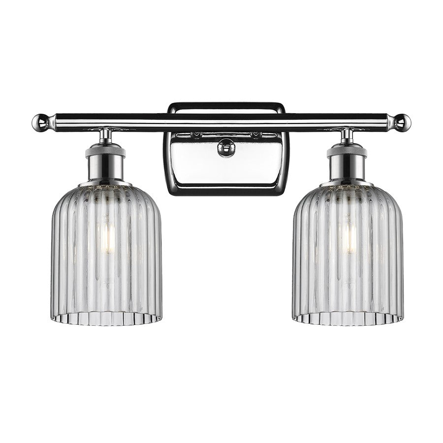 Innovations Ballston Bridal Veil 2Lt 15" Bath, Chrome/Smoke - 516-2W-PC-G559-5SM