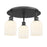 Innovations Ballston Bridal Veil 3Lt 17" Flush, BK/GW - 516-3C-BK-G559-5GWH