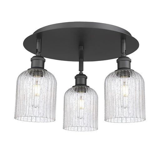 Innovations Ballston Bridal Veil 3Lt 17" Flush, BK/SD - 516-3C-BK-G559-5SDY