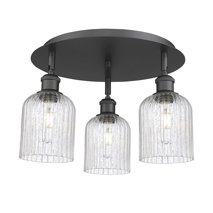 Innovations Ballston Bridal Veil 3Lt 17" Flush, BK/SD - 516-3C-BK-G559-5SDY