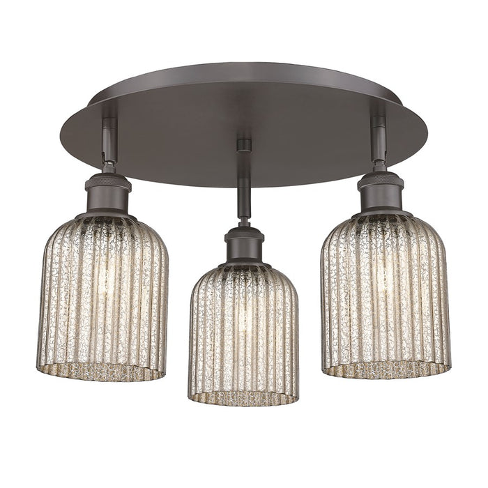 Innovations Ballston Bridal Veil 3Lt 17" Flush, BZ/MC - 516-3C-OB-G559-5ME