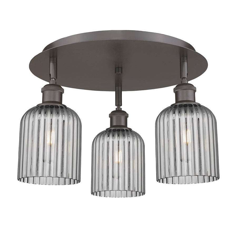 Innovations Ballston Bridal Veil 3Lt 17" Flush, BZ/SM - 516-3C-OB-G559-5SM