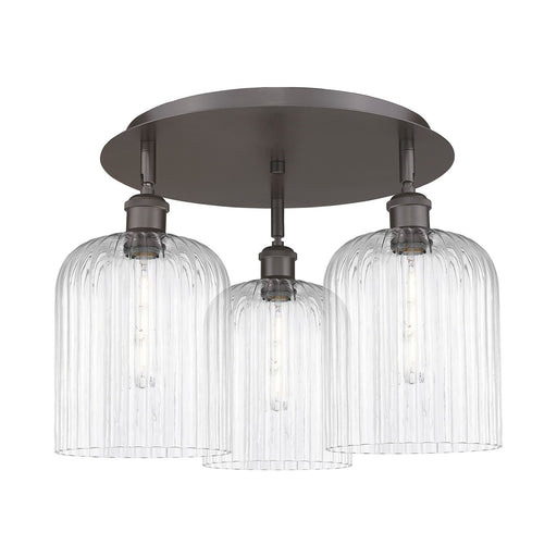 Innovations Bridal Veil 17in 3-Light Semi-Flush | Art Nouveau Oil Rubbed Bronze and Clear Glass | Kitchen & Dining Room | Model 516-3C-OB-G559-8CL