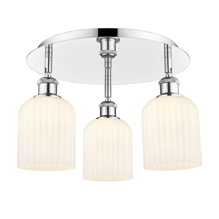 Innovations Ballston Bridal Veil 3Lt 17" Flush, CH/GW - 516-3C-PC-G559-5GWH