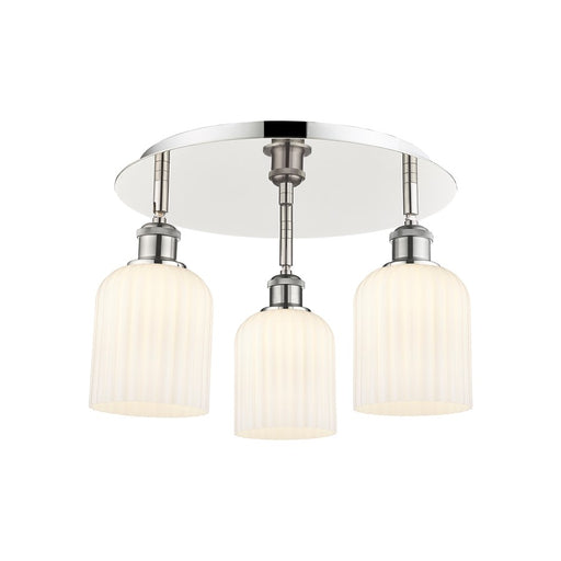 Innovations Ballston Bridal Veil 3Lt 17" Flush, PN/GW - 516-3C-PN-G559-5GWH