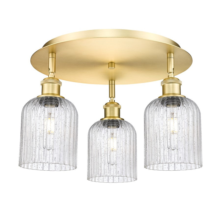 Innovations Ballston Bridal Veil 3Lt 17" Flush, Gold/Seedy - 516-3C-SG-G559-5SDY