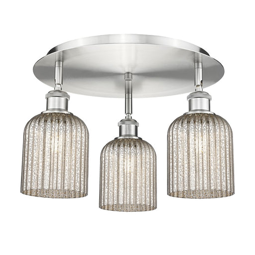 Innovations Ballston Bridal Veil 3Lt 17" Flush, SN/MC - 516-3C-SN-G559-5ME