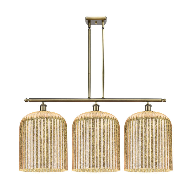 Innovations Bridal Veil 36in 3-Light Island Light | Antique Brass and Mercury Glass | Kitchen Island & Dining Room | Model 516-3I-AB-G559-12ME