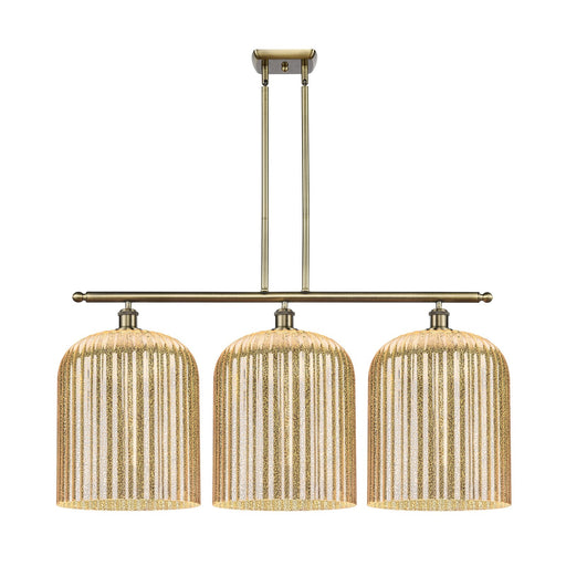 Innovations Bridal Veil 36in 3-Light Island Light | Antique Brass and Mercury Glass | Kitchen Island & Dining Room | Model 516-3I-AB-G559-12ME