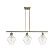 Innovations Ballston Cindyrella 36in 3-Light LED Island Pendant | Nautical Transitional Antique Brass and Seedy Glass | Model 516-3I-AB-G654-8-LED