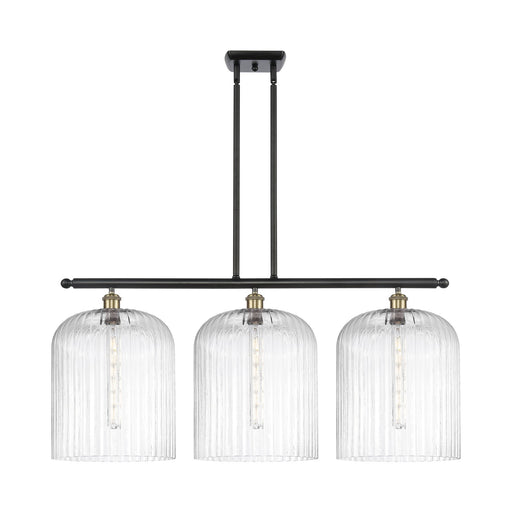 Innovations Bridal Veil 36in 3-Light Island Light | Art Nouveau Black Antique Brass and Clear Glass | Kitchen Island | Model 516-3I-BAB-G559-12CL
