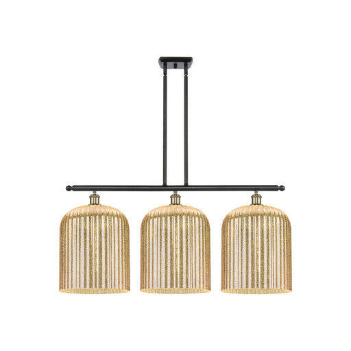 Innovations Bridal Veil 36in 3-Light Island Light | Art Nouveau Black Antique Brass and Mercury Glass | Kitchen Island | Model 516-3I-BAB-G559-12ME
