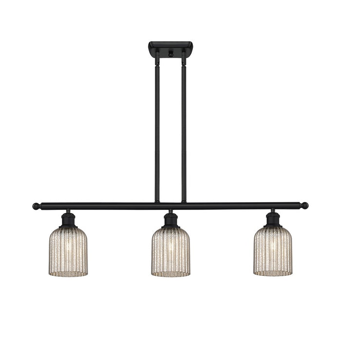 Innovations Ballston Bridal Veil 3Lt 36" Stem Island, BK/MC - 516-3I-BK-G559-5ME