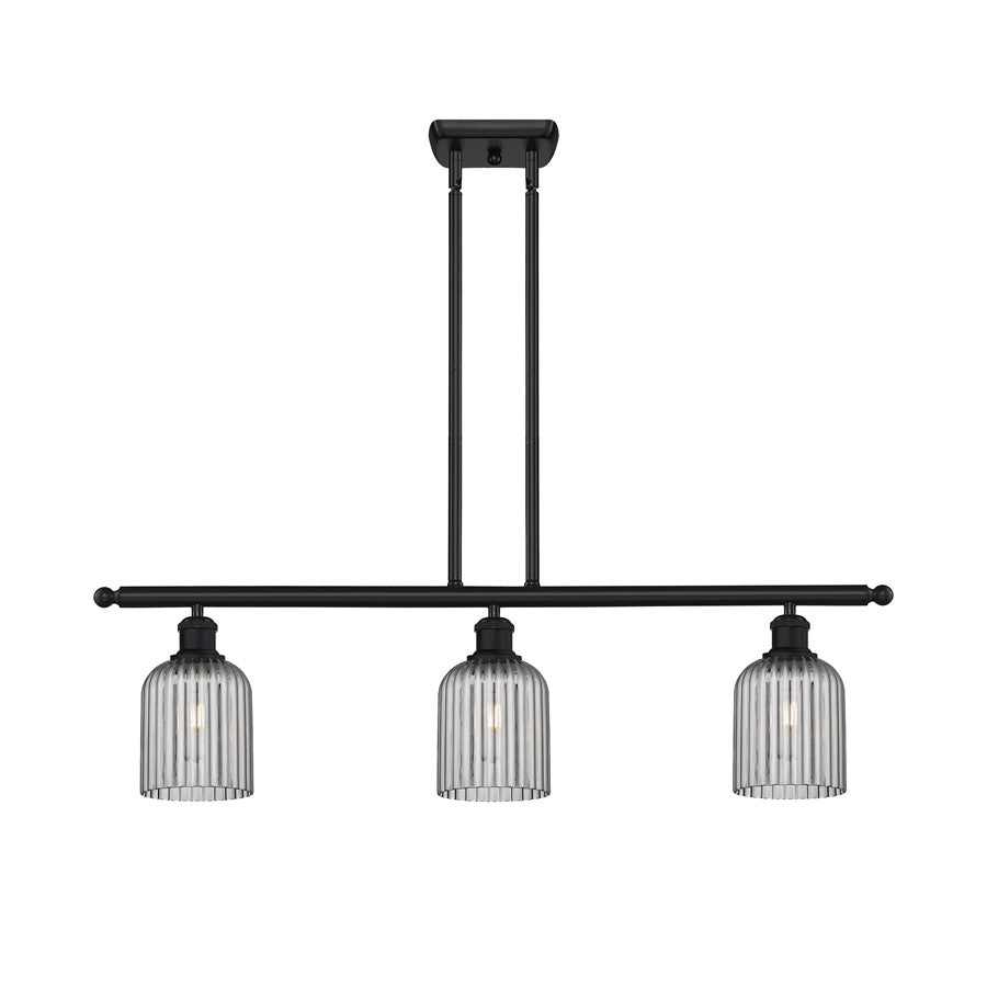 Innovations Ballston Bridal Veil 3Lt 36" Stem Island, BK/SM - 516-3I-BK-G559-5SM