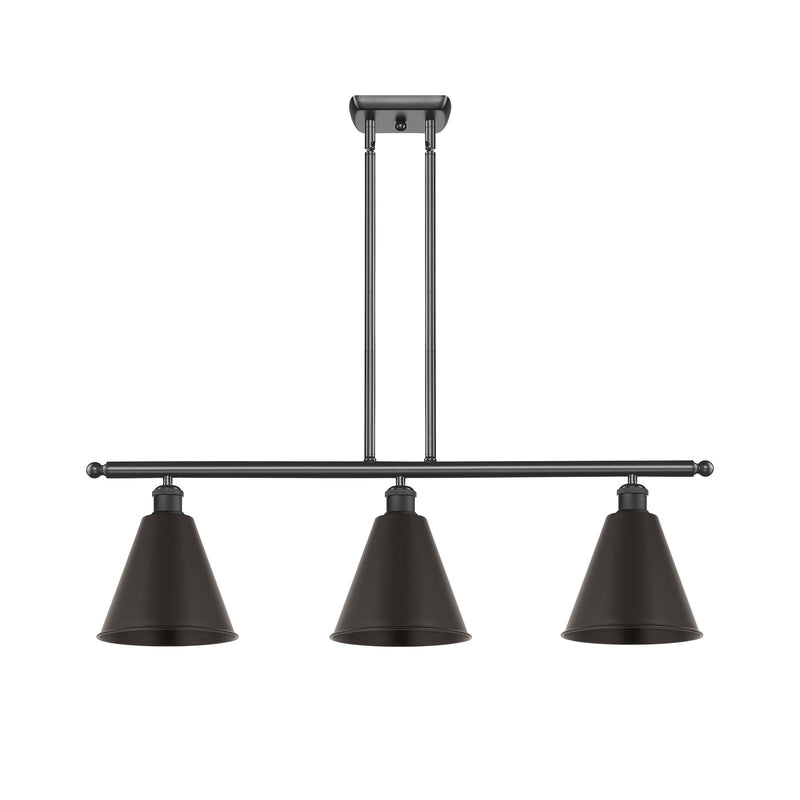 Innovations Berkshire Metal 3Lt 36" Island, Matte Blk
