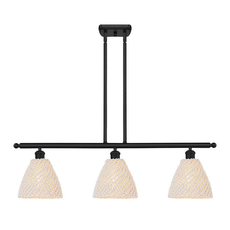 Innovations Bristol Natural 3Lt 36" Island Lt, Matte Blk