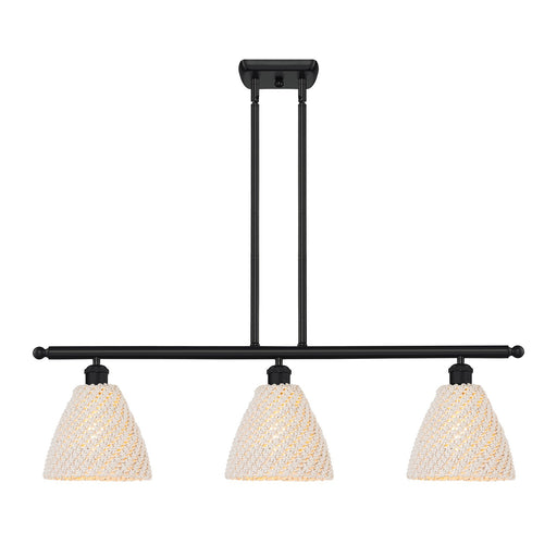 Innovations Bristol Natural 3Lt 36" Island Lt, Matte Blk