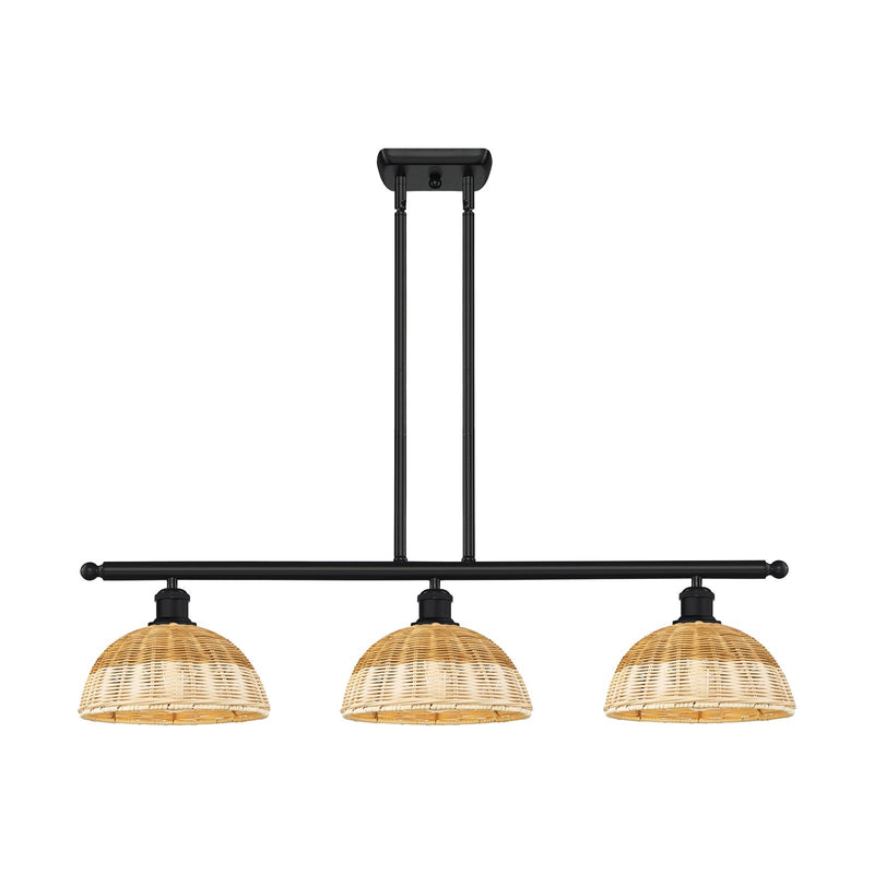 Innovations Bristol Natural II 3Lt 36" Island, Matte Blk